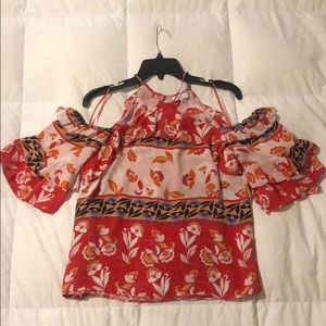 PARKER
Aurora Floral-print Silk Top In Talavera